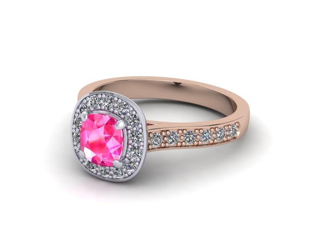 Rose Gold Coloured Stone Engagement Rings