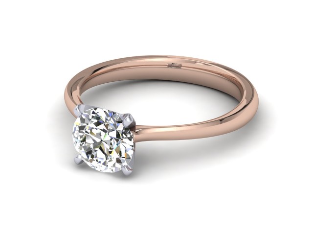 Rose Gold Diamond Solitaire Engagement Rings