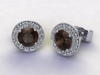 Chocolate Quartz and Diamond-HA-9610-42