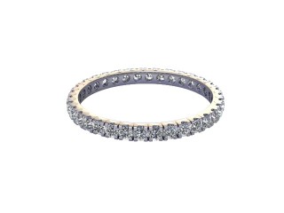 Full Diamond Eternity Ring in Platinum: 1.9mm. wide with Round Split Claw Set Diamonds