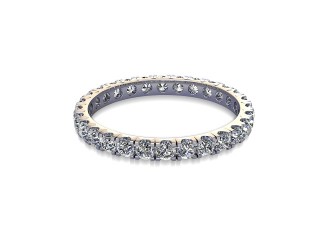 Full Diamond Eternity Ring in Platinum: 2.1mm. wide with Round Split Claw Set Diamonds-88-01044.21