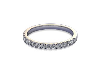 Semi-Set Diamond Eternity Ring in Platinum: 1.9mm. wide with Round Split Claw Set Diamonds-88-01045.19