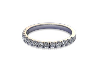 Semi-Set Diamond Eternity Ring in Platinum: 2.1mm. wide with Round Split Claw Set Diamonds-88-01045.21
