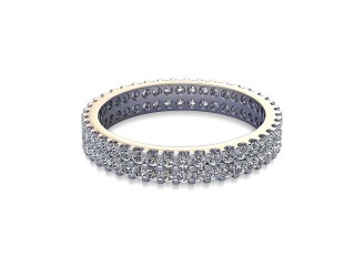 Full Diamond Eternity Ring in Platinum: 3.1mm. wide with Round Shared Claw Set Diamonds-88-01206.31