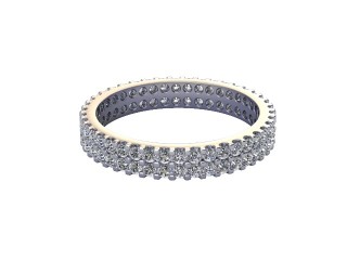 Full Diamond Eternity Ring in Platinum: 3.2mm. wide with Round Shared Claw Set Diamonds-88-01206.32