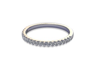 Semi-Set Diamond Eternity Ring in Platinum: 1.7mm. wide with Round Shared Claw Set Diamonds