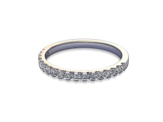 Semi-Set Diamond Eternity Ring in Platinum: 1.9mm. wide with Round Shared Claw Set Diamonds