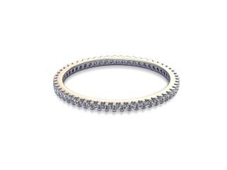 Full Diamond Eternity Ring in Platinum: 1.3mm. wide with Round Shared Claw Set Diamonds-88-01444.13