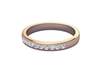 Semi-Set Diamond Eternity Ring in 18ct. Rose Gold: 3.0mm. wide with Round Channel-set Diamonds-88-04008.30
