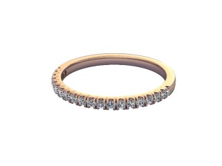 Semi-Set Diamond Eternity Ring in 18ct. Rose Gold: 1.7mm. wide with Round Split Claw Set Diamonds-88-04045.17