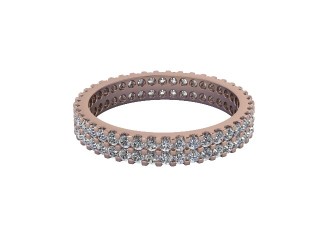 Full Diamond Eternity Ring in 18ct. Rose Gold: 3.2mm. wide with Round Shared Claw Set Diamonds-88-04206.32