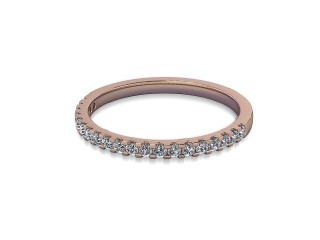 Semi-Set Diamond Eternity Ring in 18ct. Rose Gold: 1.7mm. wide with Round Shared Claw Set Diamonds