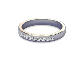 Semi-Set Diamond Eternity Ring in 18ct. White Gold: 3.0mm. wide with Round Channel-set Diamonds-88-05008.30