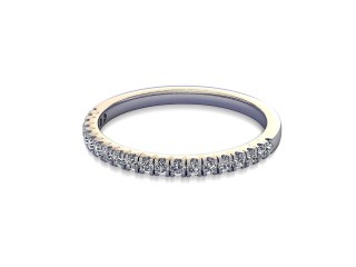 Semi-Set Diamond Eternity Ring in 18ct. White Gold: 1.7mm. wide with Round Split Claw Set Diamonds-88-05045.17