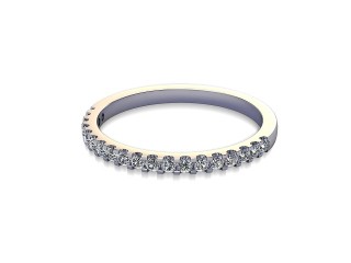 Semi-Set Diamond Eternity Ring in 18ct. White Gold: 1.7mm. wide with Round Shared Claw Set Diamonds-88-05216.17