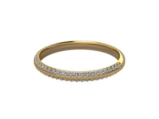 Semi-Set Diamond Eternity Ring in 18ct. Yellow Gold: 2.2mm. wide with Round Milgrain-set Diamonds-88-18043.22