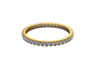 Full Diamond Eternity Ring in 18ct. Yellow Gold: 1.7mm. wide with Round Split Claw Set Diamonds