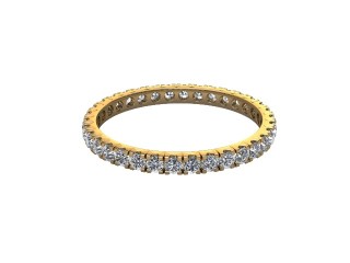 Full Diamond Eternity Ring in 18ct. Yellow Gold: 1.9mm. wide with Round Split Claw Set Diamonds