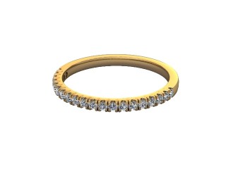 Semi-Set Diamond Eternity Ring in 18ct. Yellow Gold: 1.7mm. wide with Round Split Claw Set Diamonds-88-18045.17