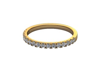 Semi-Set Diamond Eternity Ring in 18ct. Yellow Gold: 1.9mm. wide with Round Split Claw Set Diamonds
