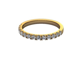 Semi-Set Diamond Eternity Ring in 18ct. Yellow Gold: 2.1mm. wide with Round Split Claw Set Diamonds-88-18045.21