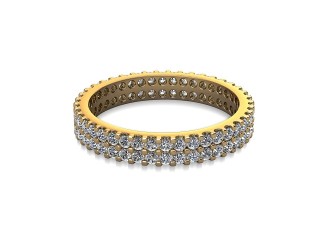Full Diamond Eternity Ring in 18ct. Yellow Gold: 3.1mm. wide with Round Shared Claw Set Diamonds-88-18206.31