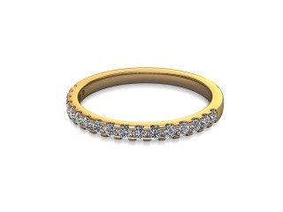 Semi-Set Diamond Eternity Ring in 18ct. Yellow Gold: 1.9mm. wide with Round Shared Claw Set Diamonds-88-18215.19