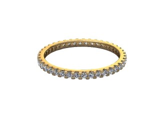 Full Diamond Eternity Ring in 18ct. Yellow Gold: 1.7mm. wide with Round Shared Claw Set Diamonds-88-18444.17