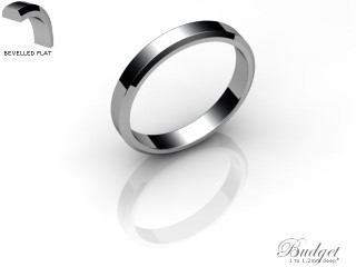 Men's 3.0mm. Budget Flat Wedding Ring: Hallmarked Platinum (950)-PLATPP-3.0FLG