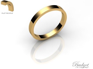Women's 2.5mm. Budget Flat Wedding Ring: Hallmarked 18ct. Yellow Gold-18YGPP-2.5FLL