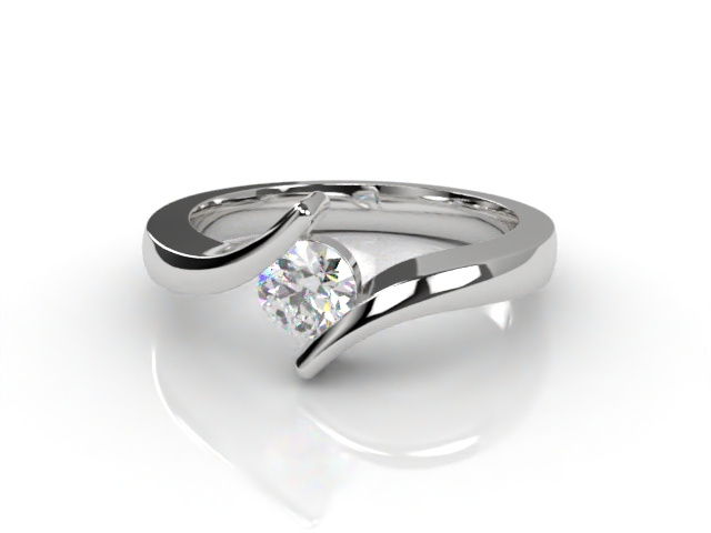 Certificated Round Diamond Solitaire Engagement Ring in Platinum