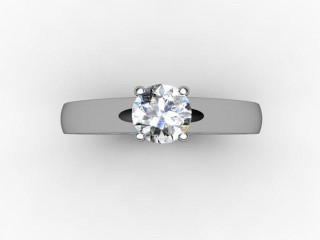 Certificated Round Diamond Solitaire Engagement Ring in Platinum - 9