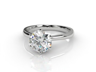 Certificated Round Diamond Solitaire Engagement Ring in Platinum-01-0100-2968