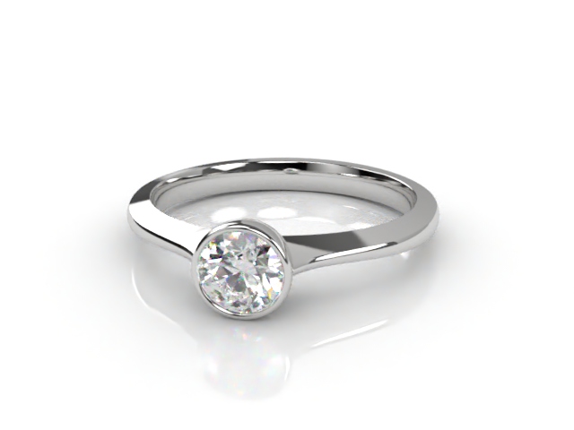 Certificated Round Diamond Solitaire Engagement Ring in Platinum-01-0100-2971
