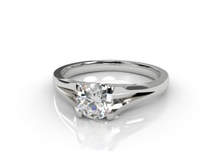 Certificated Round Diamond Solitaire Engagement Ring in Platinum-01-0100-2974