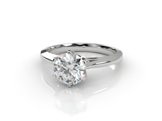 Certificated Round Diamond Solitaire Engagement Ring in Platinum-01-0100-6006