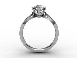 Certificated Round Diamond Solitaire Engagement Ring in Platinum - 3