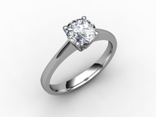 Certificated Round Diamond Solitaire Engagement Ring in Platinum - 12