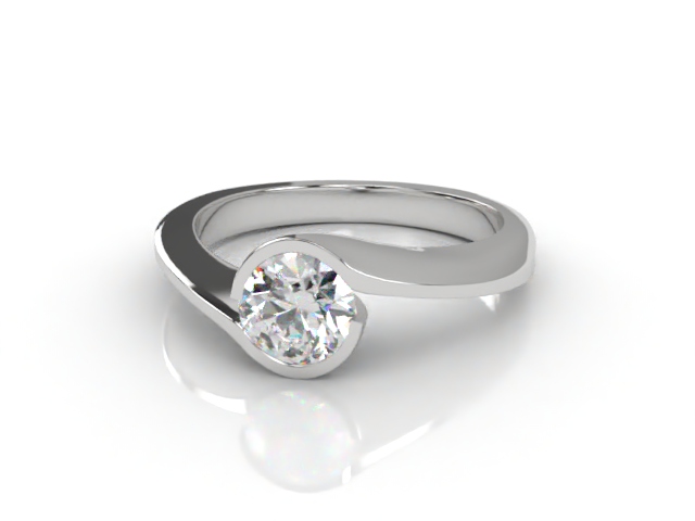 Certificated Round Diamond Solitaire Engagement Ring in Platinum-01-0100-6033