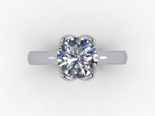 Certificated Round Diamond Solitaire Engagement Ring in Platinum - 9