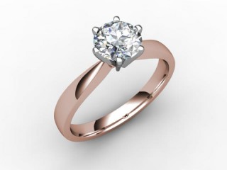 Certificated Round Diamond Solitaire Engagement Ring in 18ct. Rose Gold - 12