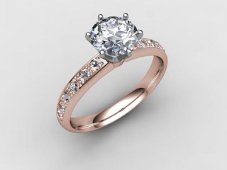 Engagement Ring: Diamond-Set Band Round - 12