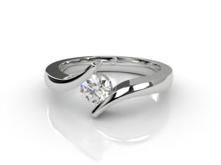 Certificated Round Diamond Solitaire Engagement Ring in 18ct. White Gold-01-0500-1909