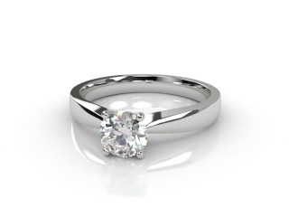 Certificated Round Diamond Solitaire Engagement Ring in 18ct. White Gold-01-0500-1939