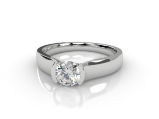 Certificated Round Diamond Solitaire Engagement Ring in 18ct. White Gold-01-0500-2229