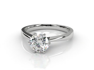 Certificated Round Diamond Solitaire Engagement Ring in 18ct. White Gold-01-0500-2240