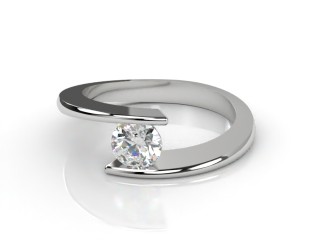 Certificated Round Diamond Solitaire Engagement Ring in 18ct. White Gold-01-0500-2248