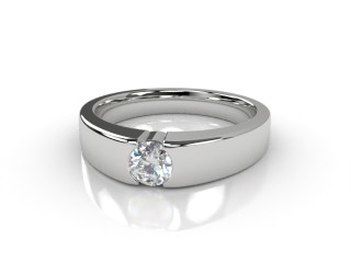 Certificated Round Diamond Solitaire Engagement Ring in 18ct. White Gold-01-0500-2295