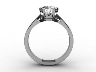 Certificated Round Diamond Solitaire Engagement Ring in 18ct. White Gold - 3