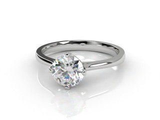 Certificated Round Diamond Solitaire Engagement Ring in 18ct. White Gold-01-0500-2964